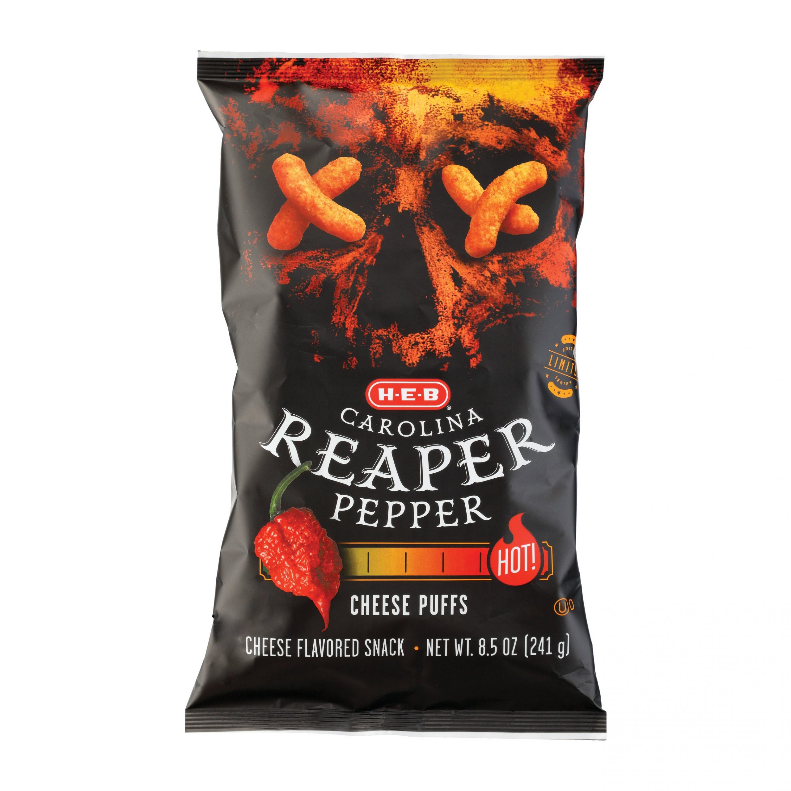 Spicy Snacks: H‑E‑B Carolina Reaper Pepper Cheese Puffs