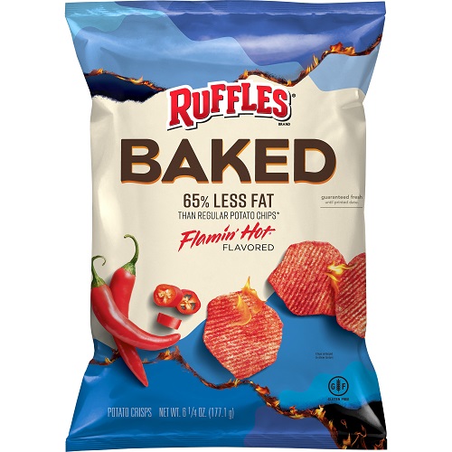 Spicy Snacks: Ruffles Baked Flamin’ Hot Potato Crisps