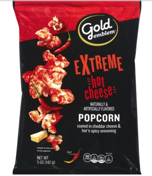 Spicy Snacks: Gold Emblem Extreme Hot Cheese Popcorn
