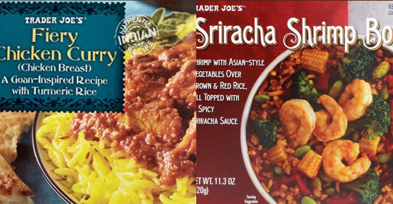 Review: Trader Joe’s Fiery Chicken Curry and Sriracha Shrimp Bowl