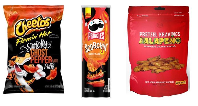 Spicy Snack Roundup: Cheetos Smoky Ghost Pepper Puffs, Pringles Scorchin’ Buffalo, Pretzel Kravings Jalapeno