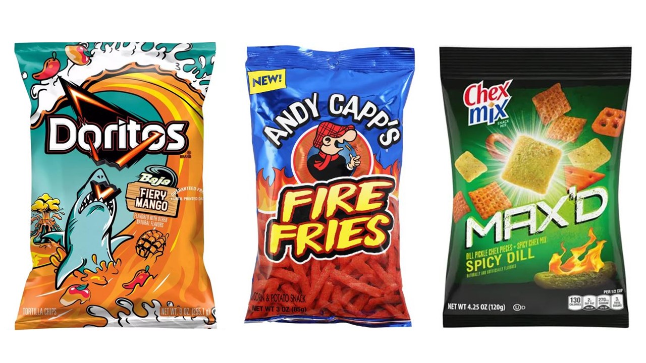 Spicy Snack Roundup: Baja Fiery Mango Doritos, Andy Capp’s Fire Fries, and Chex Mix MAX’D Spicy Dill